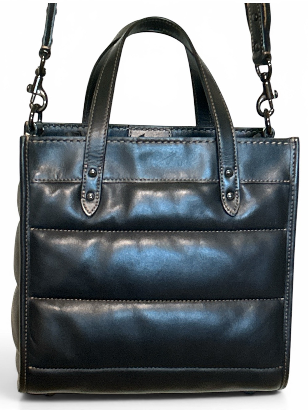 COACH Quilted Field Tote 22 w/Embossed Coach Badge - Picture 3 of 11
